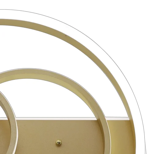 Люстра потолочная с пультом LED LAMPS 81302 Natali Kovaltseva золотая на 1 лампу, основание золотое в стиле хай-тек с пультом кольца фото 4
